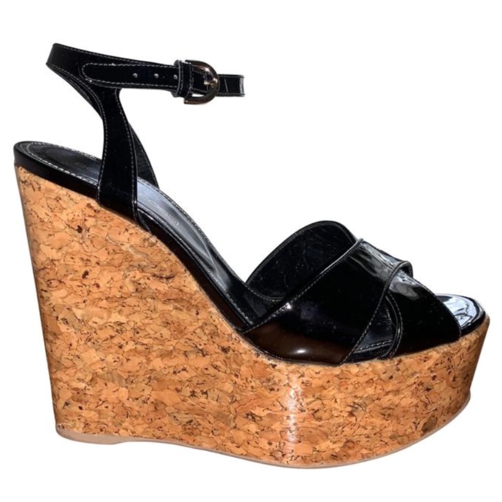 Sergio Rossi Black Wedge Pump